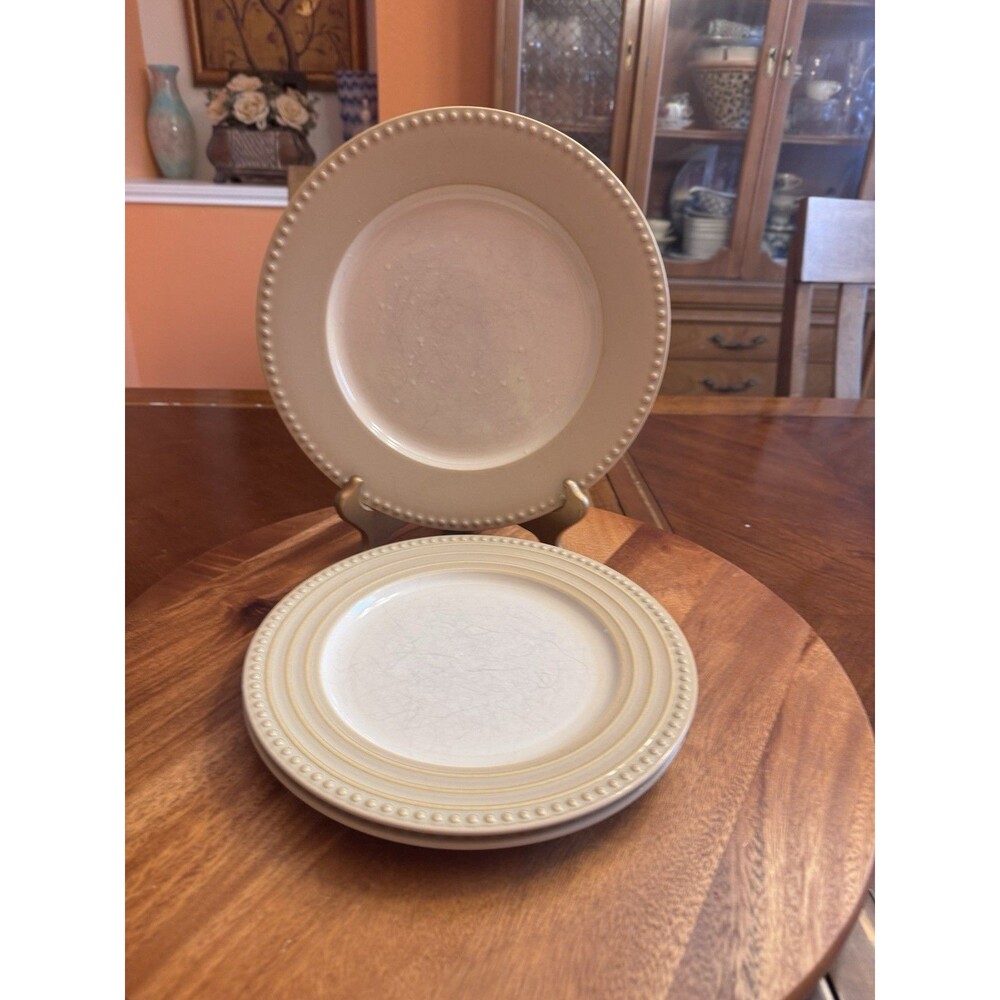 Dansk Reactive Khaki One Dinner Plate  & 2 Salad Plates
